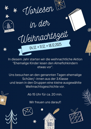 Vorlesen in der Weihnachtszeit! 📖🎄-Einrichtungsintern-